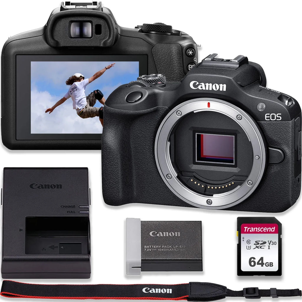 Mirrorless Canon 64GB Transcend with Recording Memory Camera EOS Fast Card (BODY) 4K R100 Video