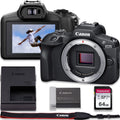 Mirrorless Canon 64GB Transcend with Recording Memory Camera EOS Fast Card (BODY) 4K R100 Video