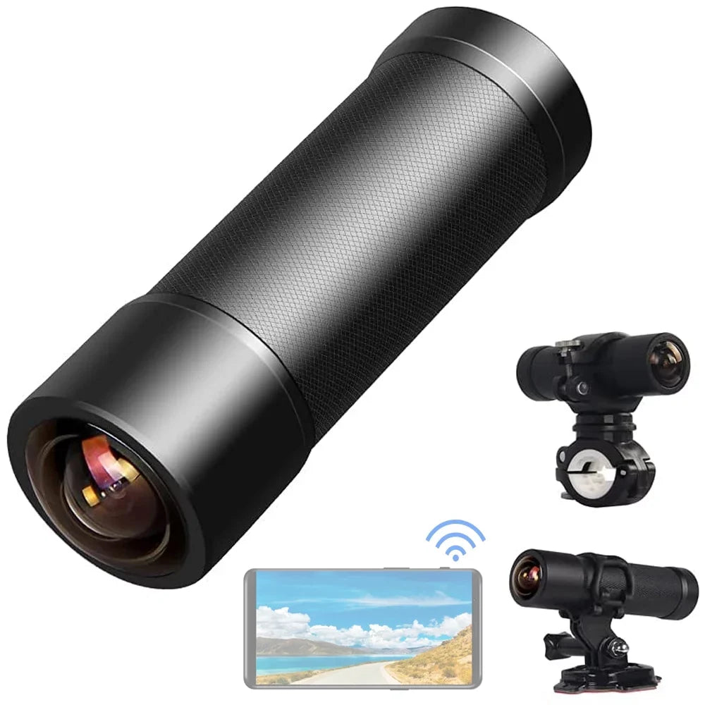 Action Dash Lens, Motorcycle Vision Motorcycle WDR, 170° Angle Super Camera, Recording 2K Cam Camera, Wide VSYSTO Loop Night WiFi Helmet Portable Waterproof Bike
