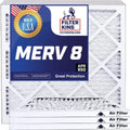 HVAC x 8 | A/C | 4-PACK Filter .75" King | 9.5x8x1a Size: Pleated 9.5 Filter x MADE Filters 8 Air | Actual MERV USA Furnace IN