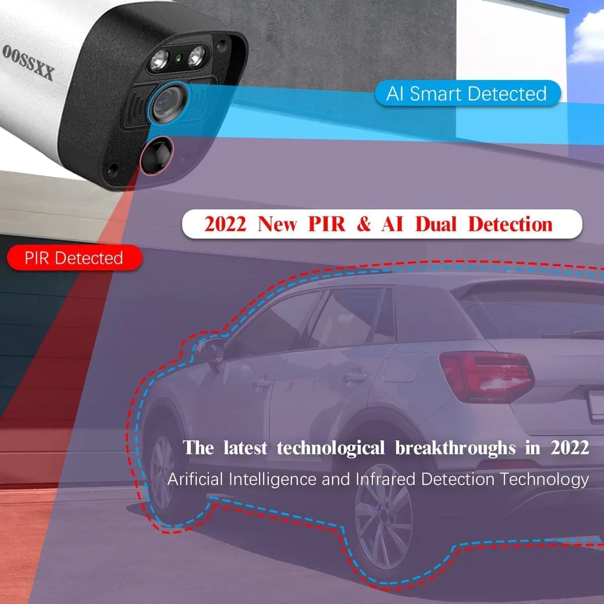 surveillance Wireless Security System,8PcsOutdoor ,night Audio camera, 2-Way Wifi 5.5MP OOSSXX Security Camera Cameras vision cameras,