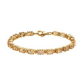 Women Ion 7.25" Yellow Shop Stainless Gifts Citrine Steel Plated Size Birthday Jewelry for Gold 7.38 Oval Ct Bracelet LC
