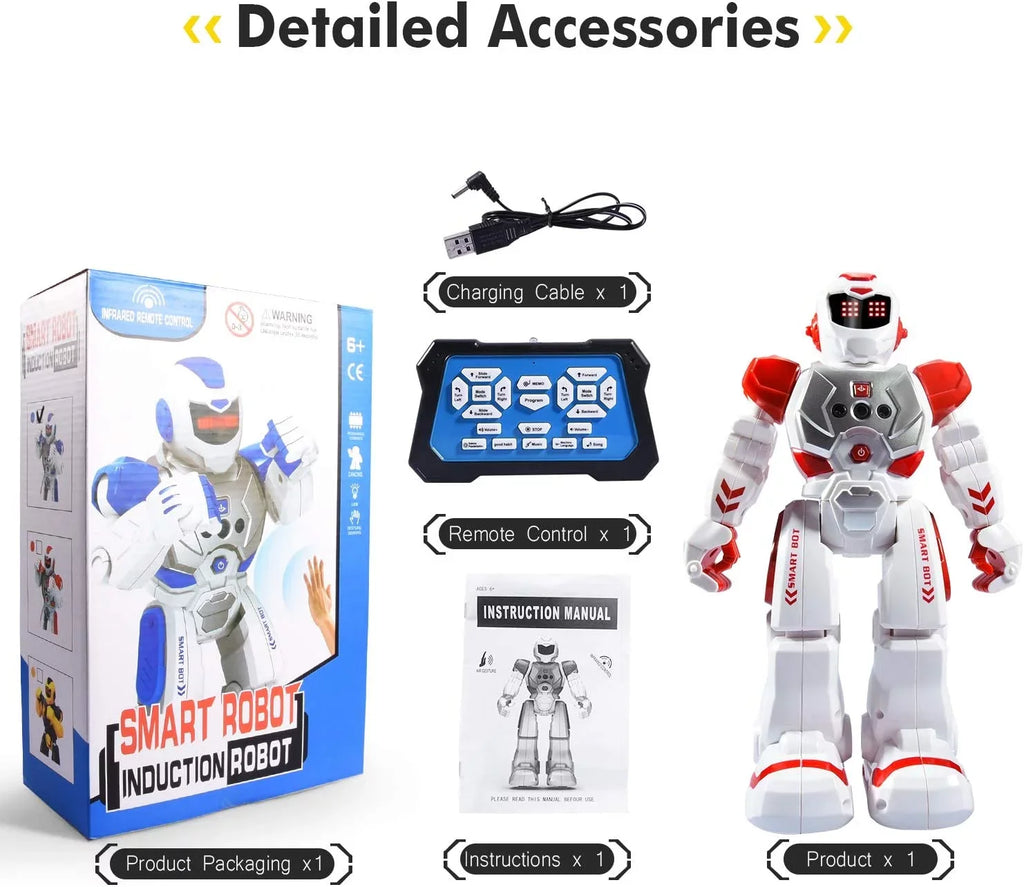 Dancing Robots Gesture Kids Walking RC Robot for Singing Red and Boys Girls Sensing - Smart for