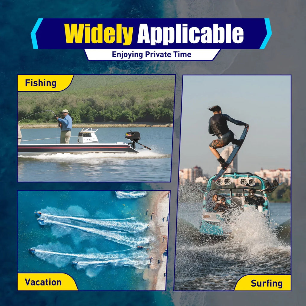 WUZSTAR Motor 2 Fishing Motor,Trolling Stroke Aquaculture Boat Adventure Outboard for Engine Outdoor 3.6HP Boat