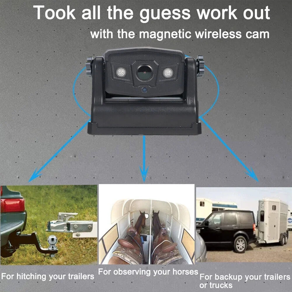 Wireless, Front/Rear High-Capacity Backup View 9600mAh WiFi Camera, Battery Magnetic JahyShow