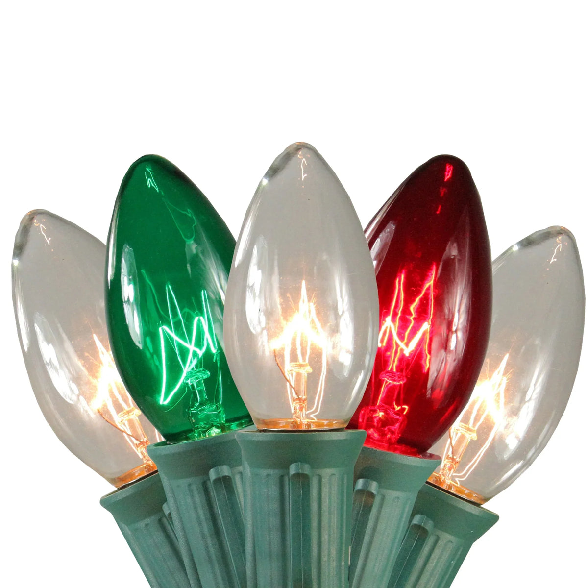 Pathway Decor 15 Green and Lighted Marker Set Red, C9 of Clear Northlight Christmas