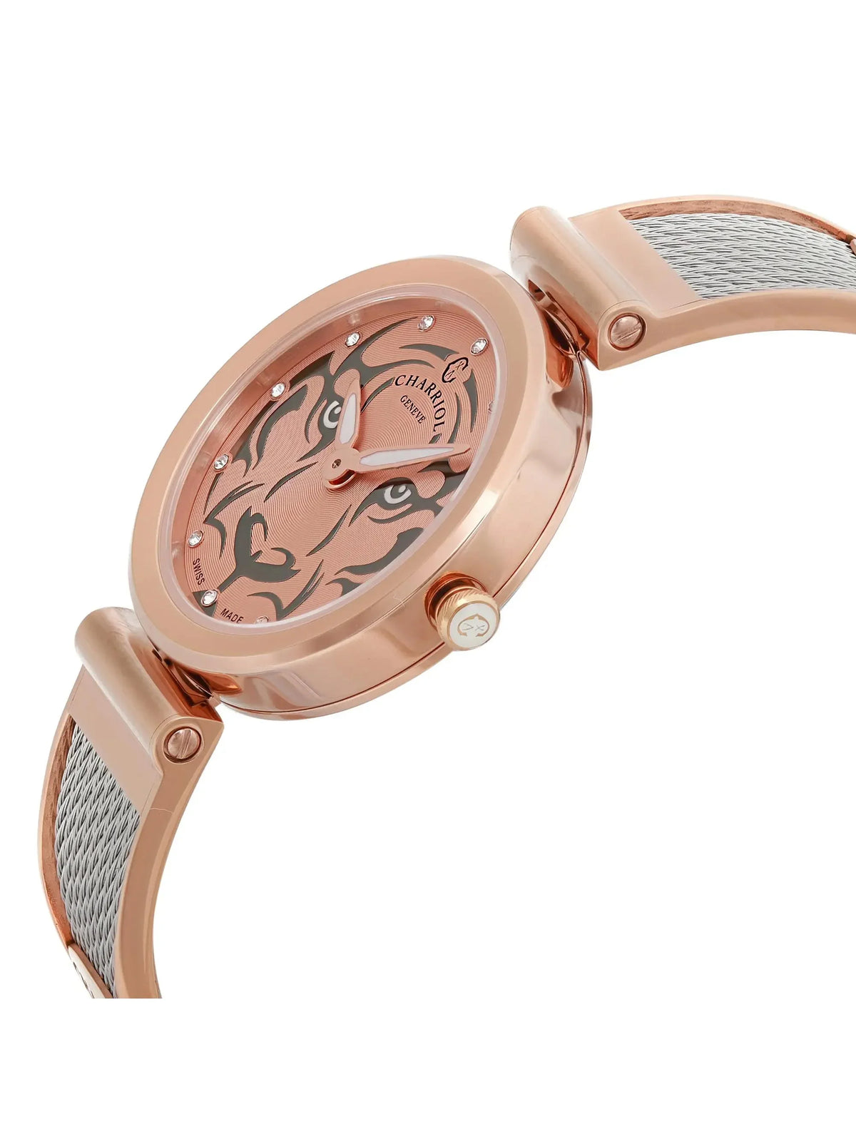 Tiger Forever Steel Ladies FE32.102.029 Charriol Watch Pre-owned New) (Like
