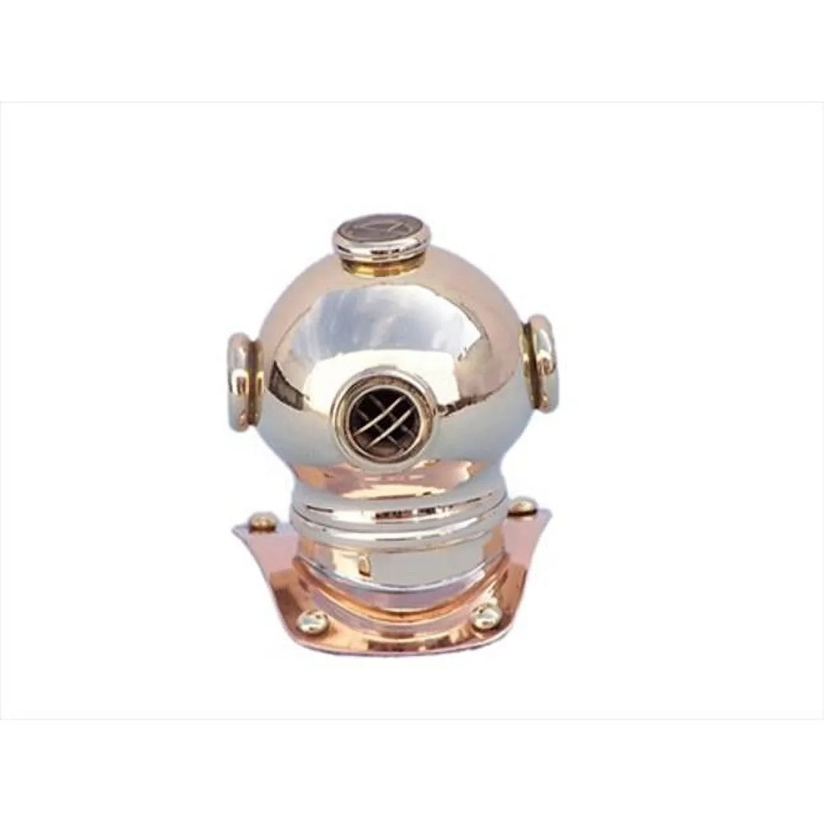 3 Decorative Weight in. design Paper Ships Handcrafted Diving Accent Brass-Copper Helmet