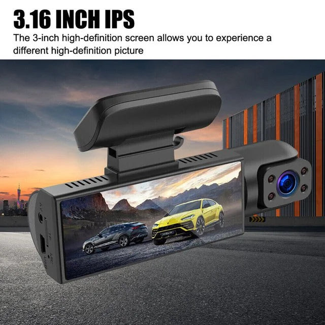 Vision Camera Xhy Motion Driving Recorder HD or Dash Car 1080P Lens Inside G-Sensor, Dual Cam Detection Video Front Night DVR
