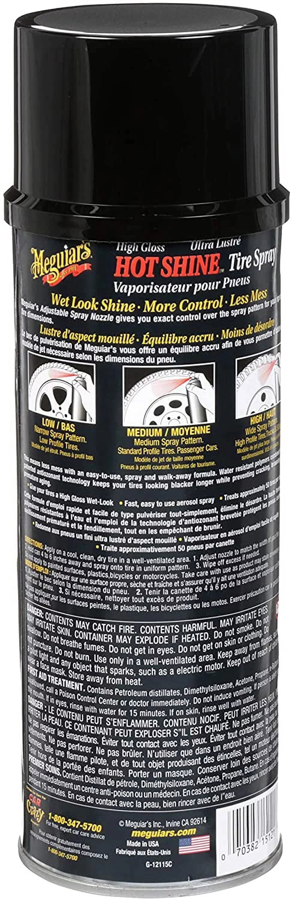 Gloss G13815 Spray - 15 High Hot 3 Coating Meguiar's Shine Can Oz Tire