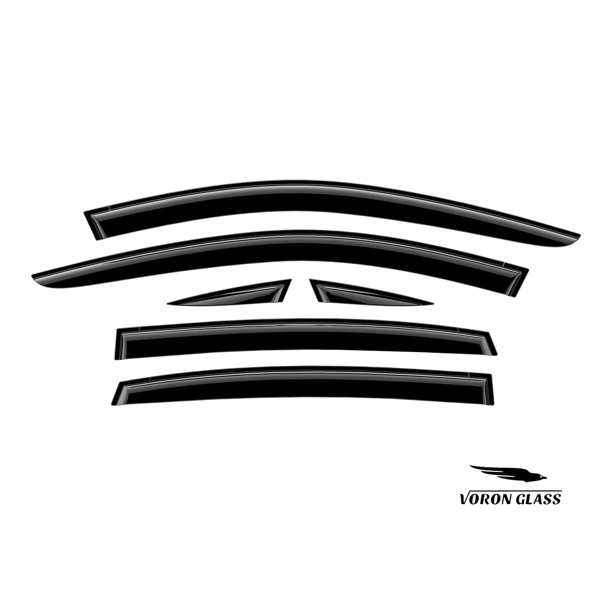'- XV 100489 Vent Deflectors, Durable Tape-on Guards Subaru Rain Window Crosstrek Window for Voron 6 Visors, Extra Glass 2018-2024, Pieces