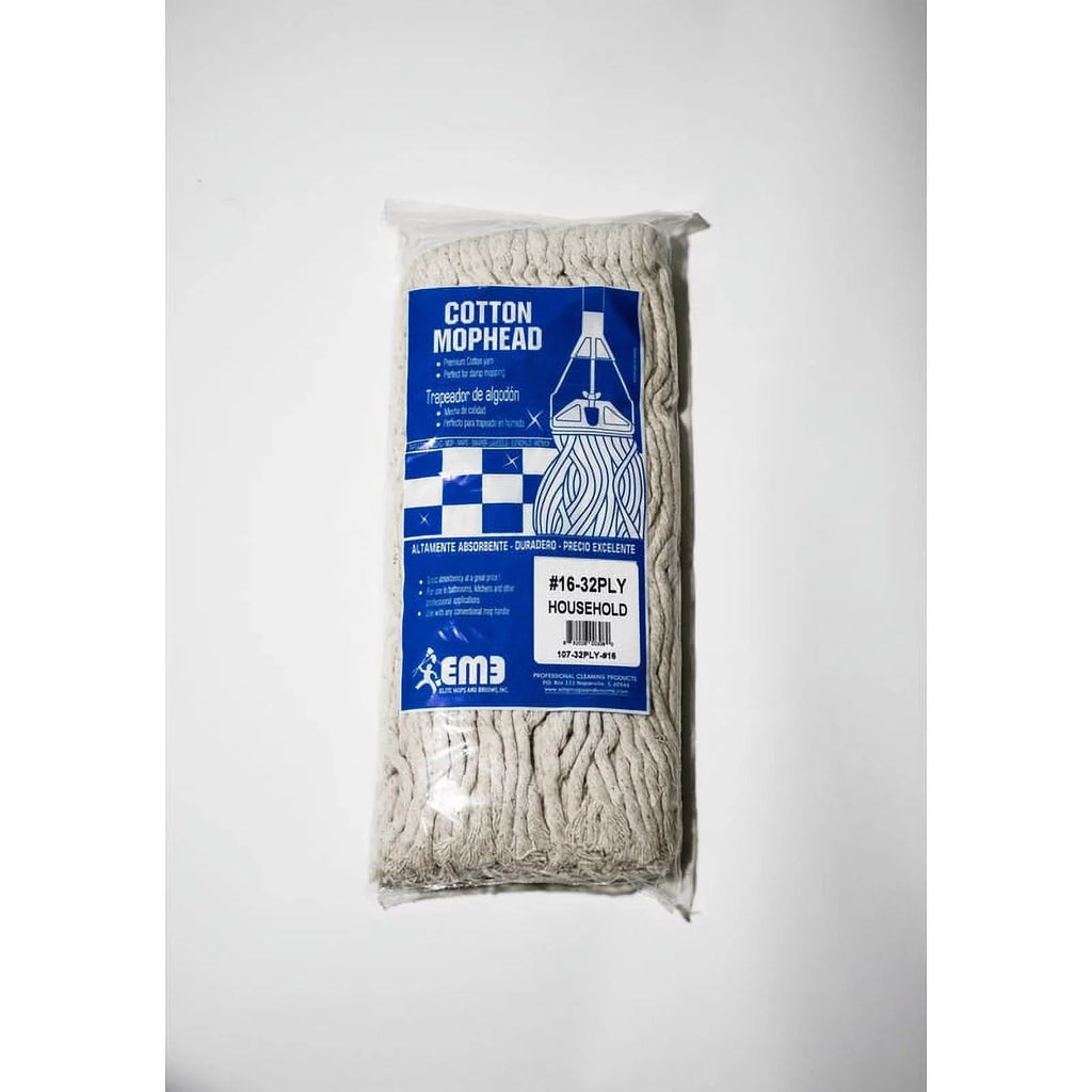 6 Cotton of 16 Bagged Case Cut End and 32 Brooms Yarn Mops Ply # Elite