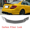 Rear W204 Trunk Style S Wing 08-14 Fiber for C63 C250 C300 NINTE Benz Spoiler Carbon Mercedes