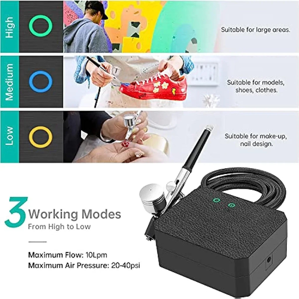 Cake Airbrush Craft 40PSI for with Gocheer Kit, Airbrush Upgraded Makeup Multi-Purpose Art Tattoo Decor Set Compressor Dual-Action