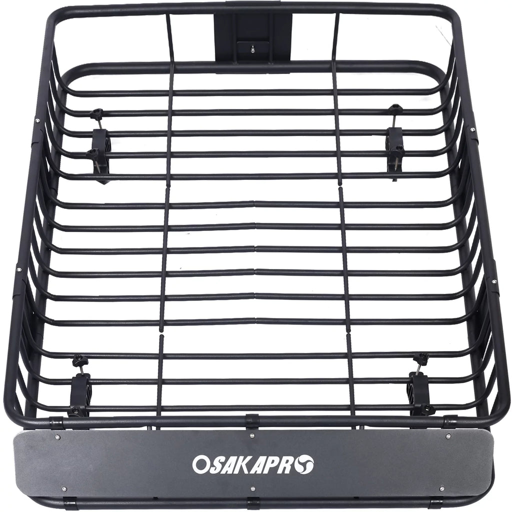 steel Roof Carrier Rack BasketMotoring Mount Roof RackTop Cargo 64black Rooftop