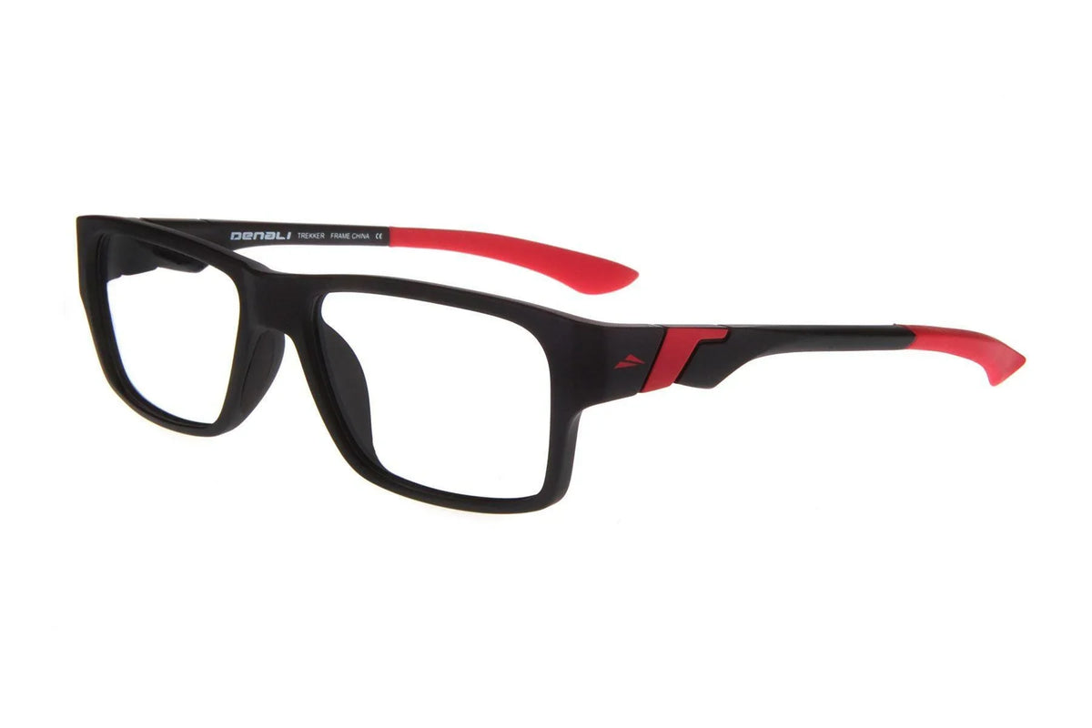 Matte & Red Eyeglasses Eyewear NEW DENALI Black TREKKER 54/17/145