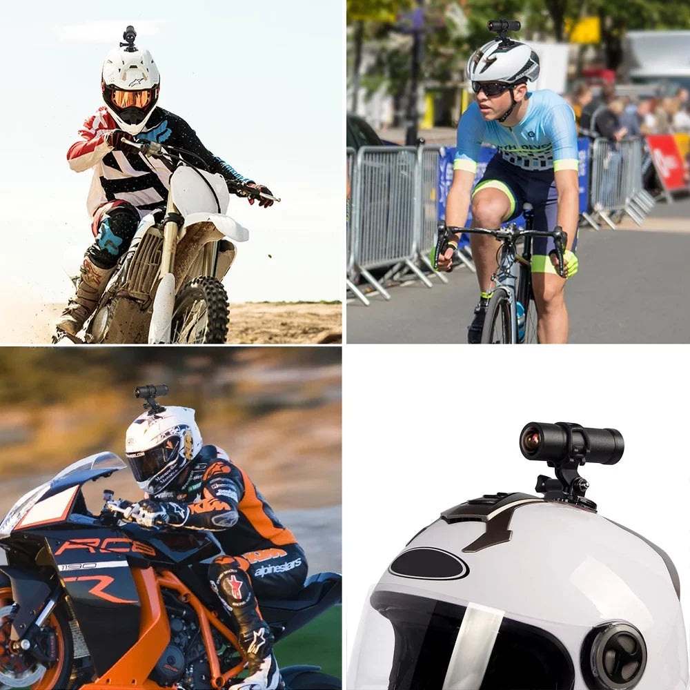 Action Dash Lens, Motorcycle Vision Motorcycle WDR, 170° Angle Super Camera, Recording 2K Cam Camera, Wide VSYSTO Loop Night WiFi Helmet Portable Waterproof Bike