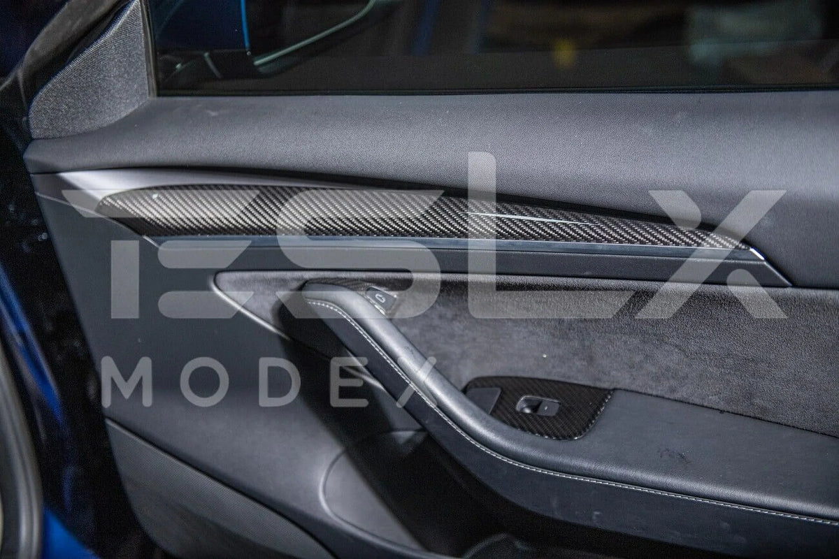 CARBON Front 2020-Up design FIBER 2020-2023 Panel Factory TESLA Door Trim Interior Replacement For design Y Pair 3 Cover & Style