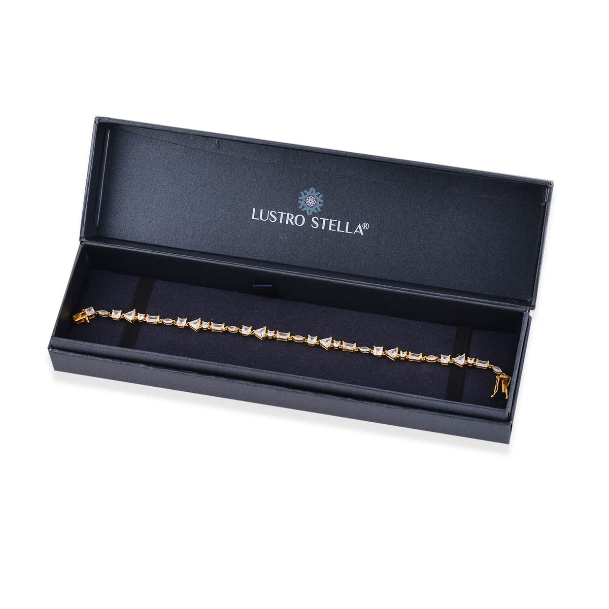 Gifts Lustro for Size Mothers LC Day for Women Ct Silver 10.66 Gold Birthday Sterling Bracelet Jewelry 925 Stella CZ 8" Shop Cubic Mom Vermeil Plated Zirconia Yellow Marquise