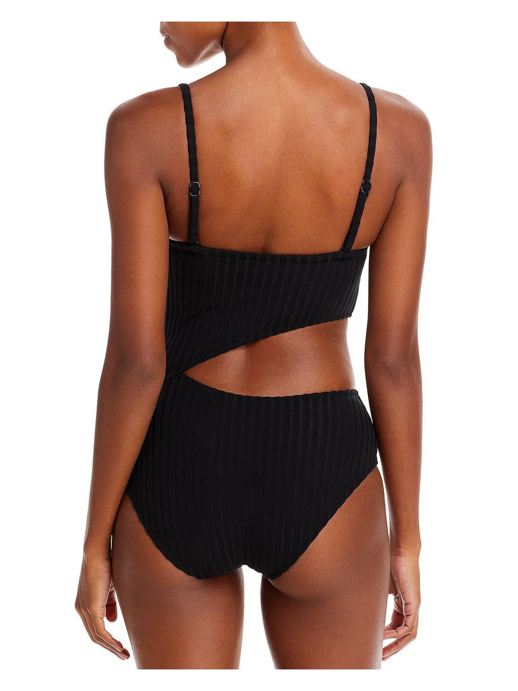 Striped Monokini Womens Swimsuit Cameron Cut-Out & One-Piece Solid