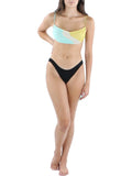 PQ Metallic Swim Top Bikini Swim Square Womens Top Wave Luna