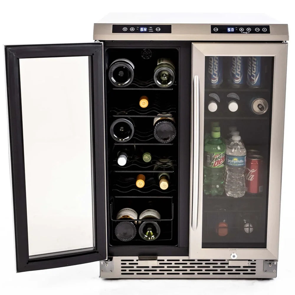 Beverage Wine Avanti & Steel Cooler Stainless / Dual-Zone 19 Center WBV19DZ Can Bottle 66
