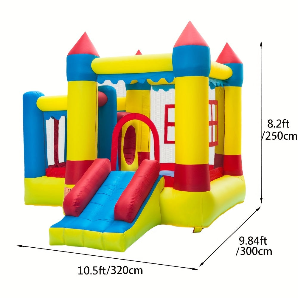 Castle Pit Ball Thick House Castle Bounce 3.2*3*2.5m Multicolor Jumper canvas DFSDFGF32 Play air-filled 420D fabric