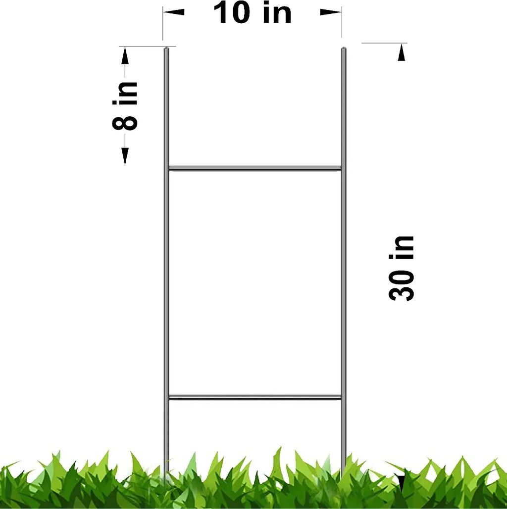 Tall Wire 50 Same 5mm use Holder, Metal 10'' x 10 Day Galvanized Wire x 30'' Inch Gauge Double Stake Signs Wide Sign 9 Stake or with Ship and (Pkg50Stake30) Signs, H-Frame Corrugated 30 4mm