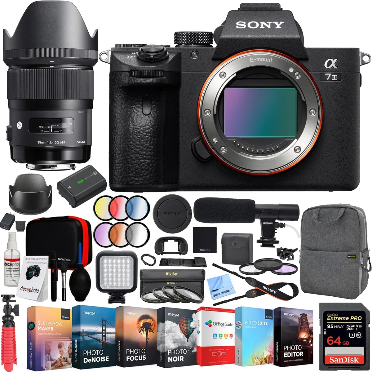 '- 24.2 - NFC, Sony 4K camera - Full body a7 ILCE-7M3 - 30 Wi-Fi, Bluetooth mirrorless only Frame - III fps Digital - - MP /