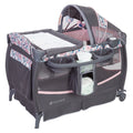 Nursery – Playard with Deluxe Bluebell Trend II Travel Pink Center Baby Bag