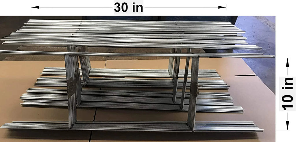 Tall Wire 50 Same 5mm use Holder, Metal 10'' x 10 Day Galvanized Wire x 30'' Inch Gauge Double Stake Signs Wide Sign 9 Stake or with Ship and (Pkg50Stake30) Signs, H-Frame Corrugated 30 4mm
