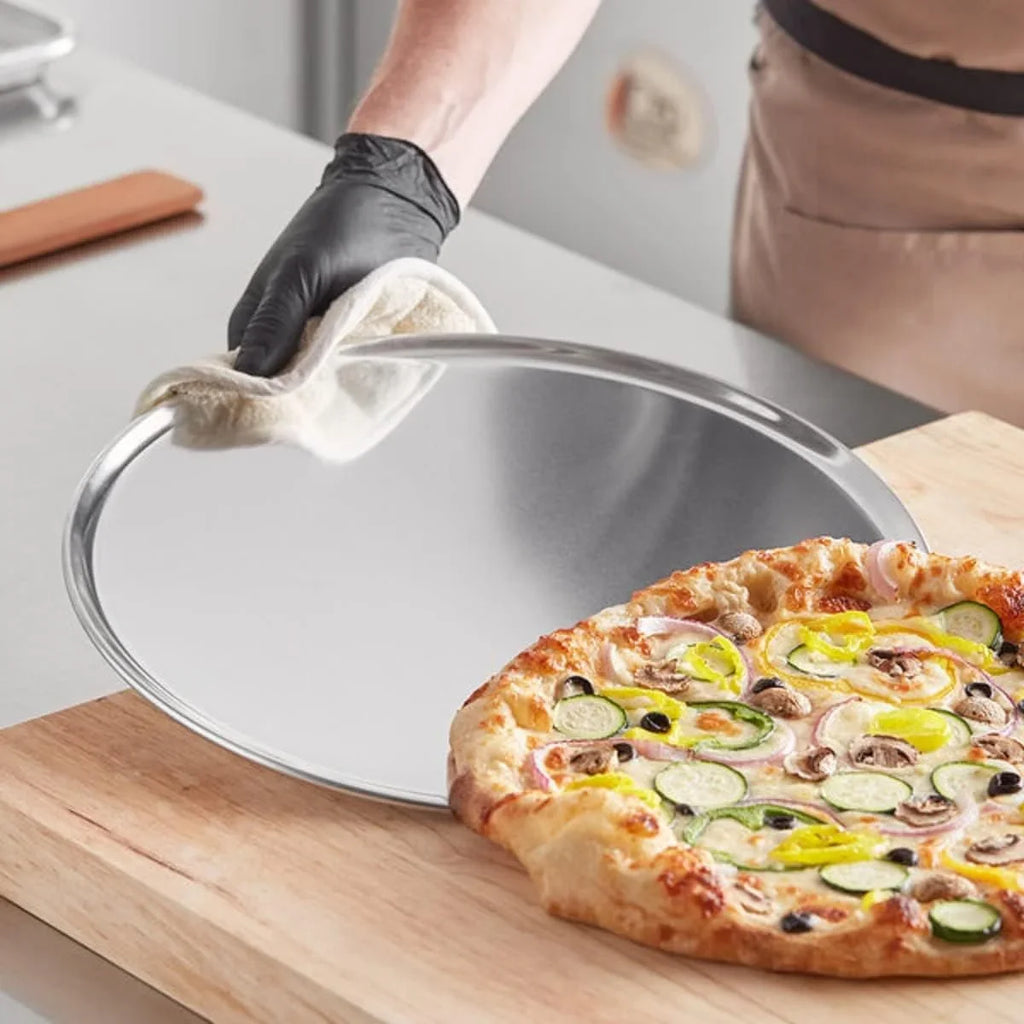 Round 6 TrueCraftware- Tray Pan Kitchen 15” Tray Restaurants Pizza of Coupe Style Bakeware Pizzeria for Pizza Pan Baking Tray Pizza Round Home Baking Aluminum Tray Set - &