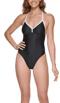 One-Piece T-Back DKNY Swimsuit, BLACK US X-Large