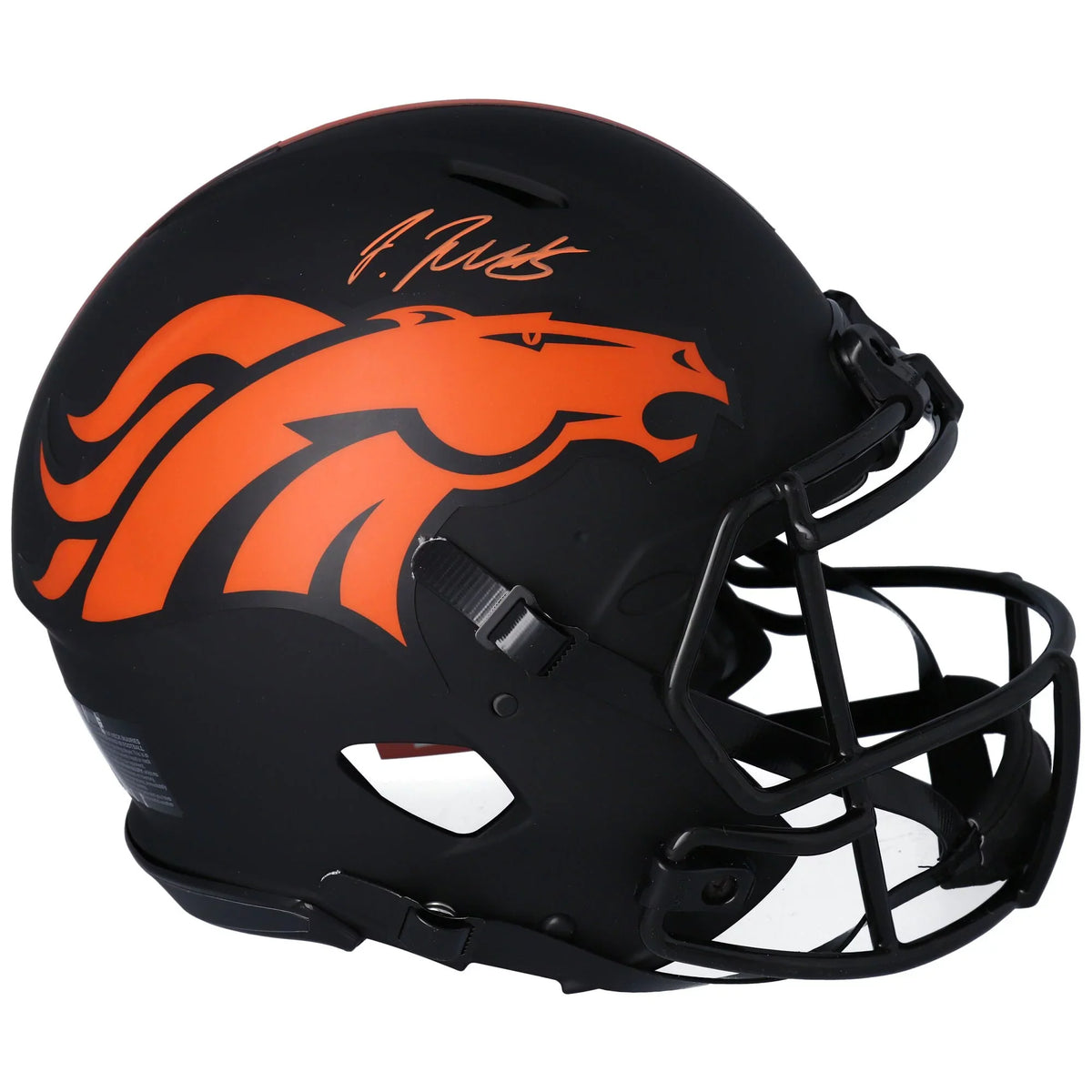 Autographed Helmet Denver Speed Jerry Riddell Broncos Alternate Eclipse Authentic Jeudy