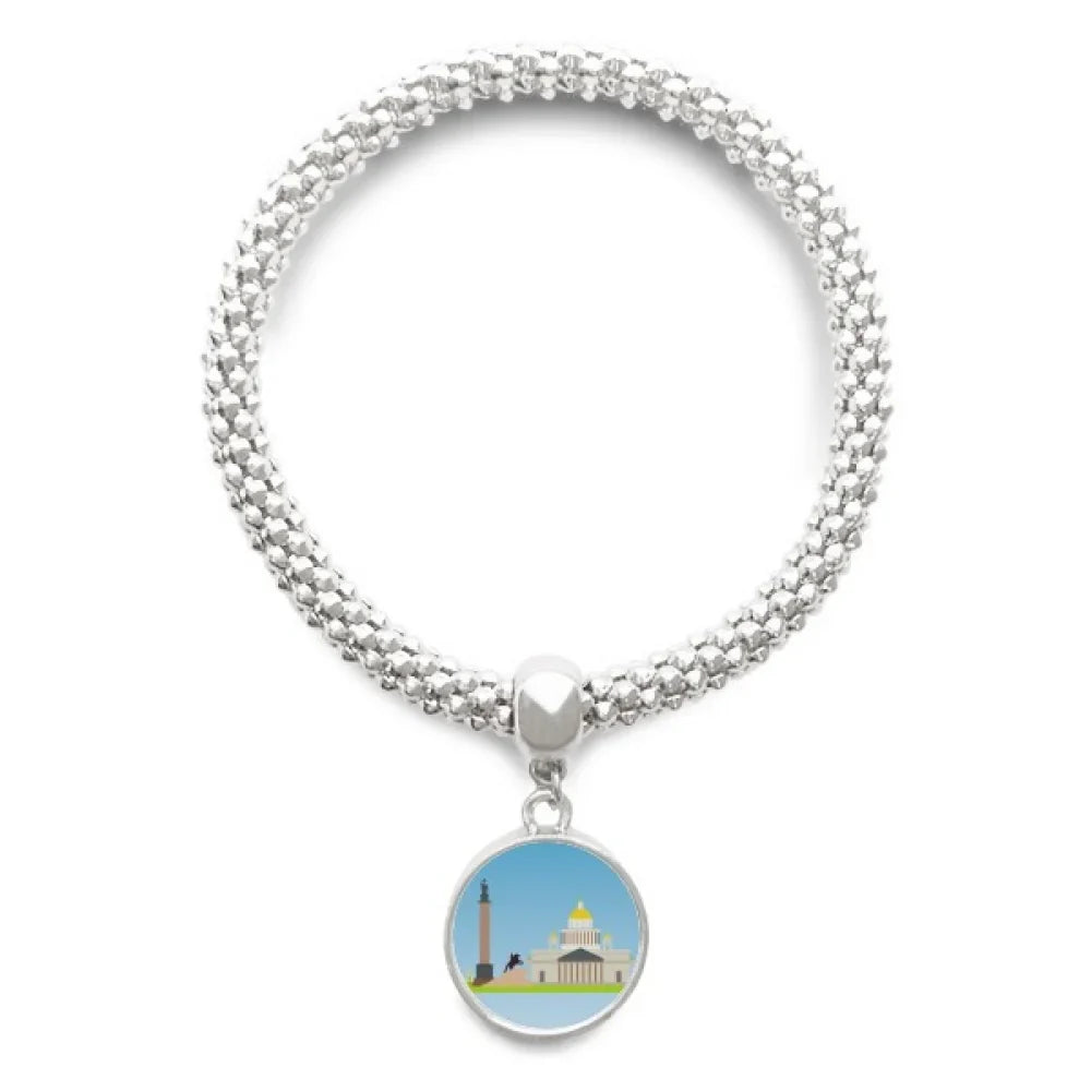 Bracelet Sliver Russia Adjustable Pendant Jewelry National Symbol Petersburg Chain Bangle St.