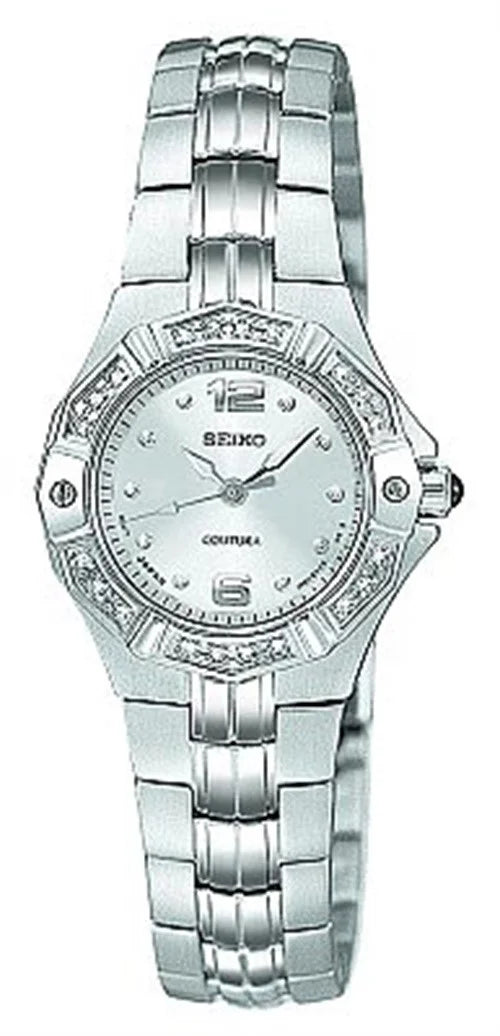 Seiko Women's Silver-Tone Watch Diamond Coutura SXGN25