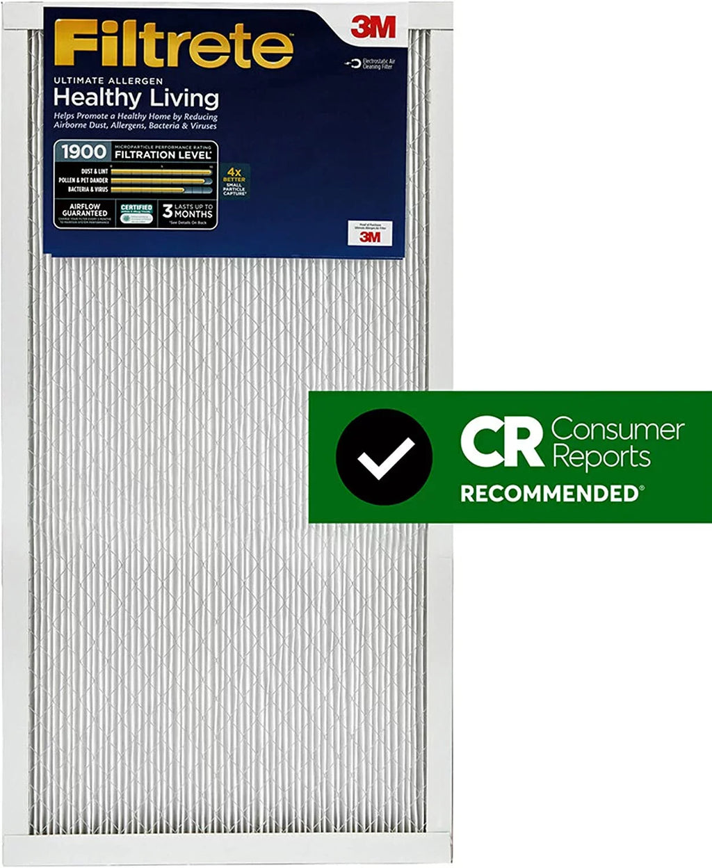 dimensions 6-Pack 29.81 Furnace 0.78) Allergen, Filter, (exact Healthy x x 14x30x1, Living Air Filtrete 13.81 1900, Ultimate MPR AC