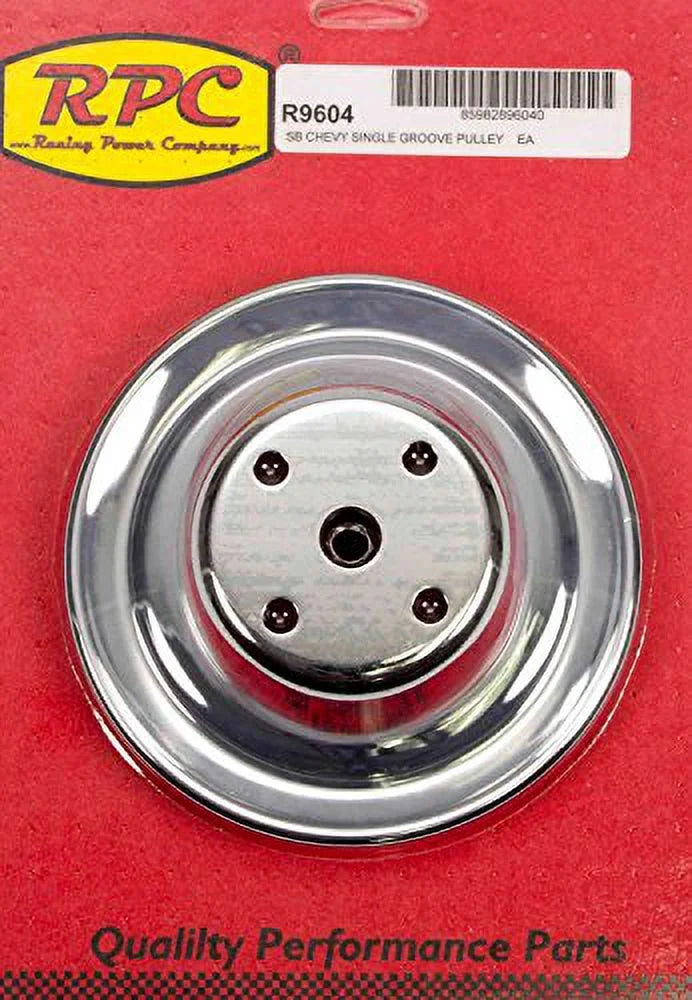Block Small For Racing Company Power Chrome Chevy Lwp R9604 Pulley