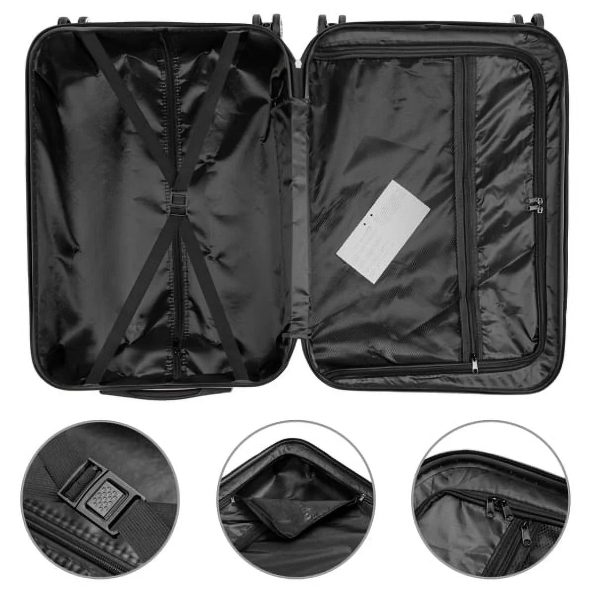 Luggage Wheels(20/24/28), with Piece Capri Champagne Spinner 3 Set