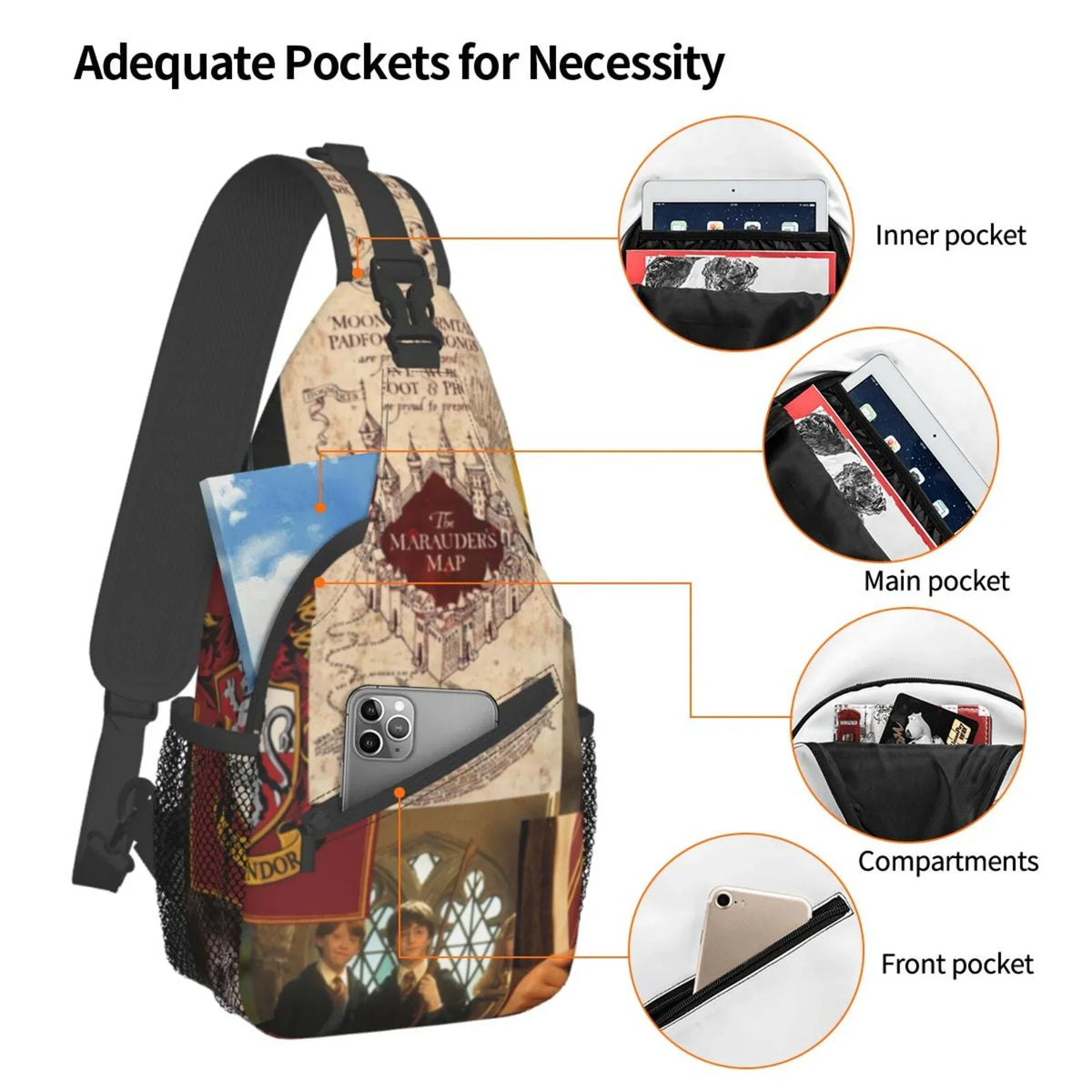 Sling Adults Chest Teen Logo Bag Backpack Men Bags Daypack Potter Harry Diagonally Women Crossbody Travel For
