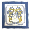 100% New) (ceremonial BRIDES Blue White 45 bridle) (Like x Carre Pre-Owned HERMES Scarf de Muffler Hermes Silk GALA