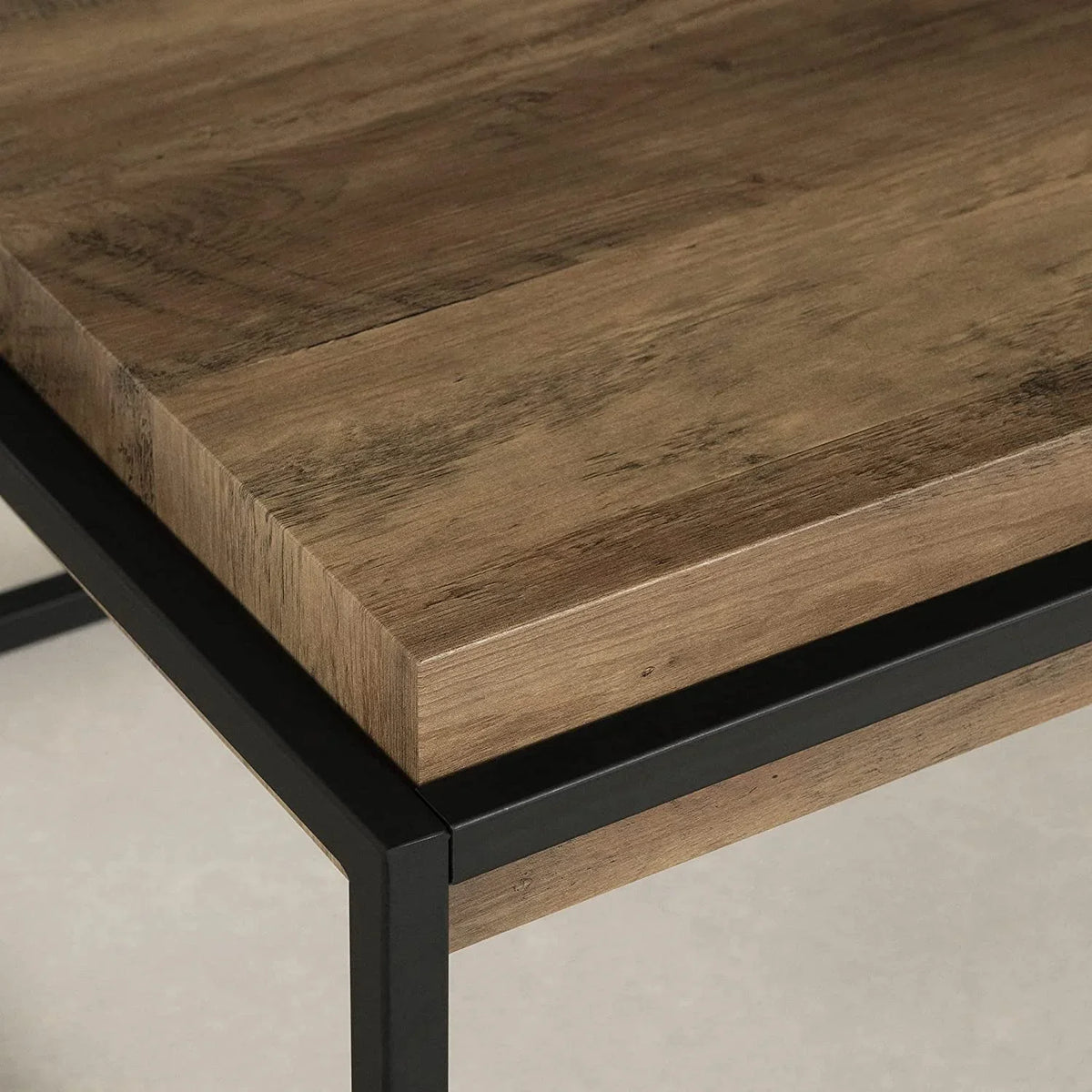 Industrial Modern Table, Acacia Mezzy Coffee Brown