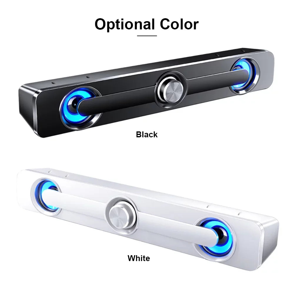 Audio Sound Stereo Subwoofer for Powerful Bass Laptop Speaker, Bar Wired Tablet Radirus Surround Box for Audio Computer Home Equipment Theater-Like MP3 Phone Quality PC V-111 Speaker, MP4, USB