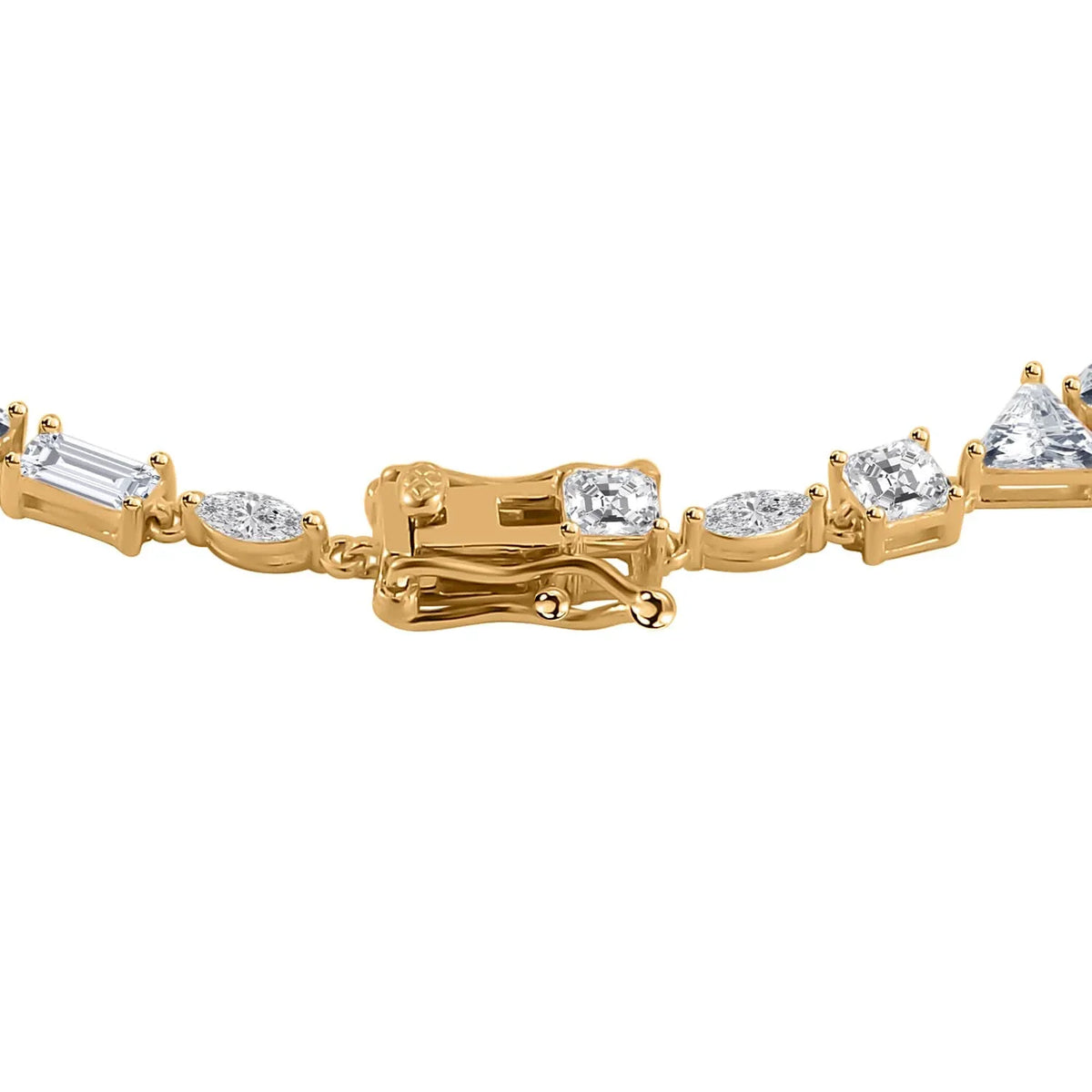 Gifts Lustro for Size Mothers LC Day for Women Ct Silver 10.66 Gold Birthday Sterling Bracelet Jewelry 925 Stella CZ 8" Shop Cubic Mom Vermeil Plated Zirconia Yellow Marquise