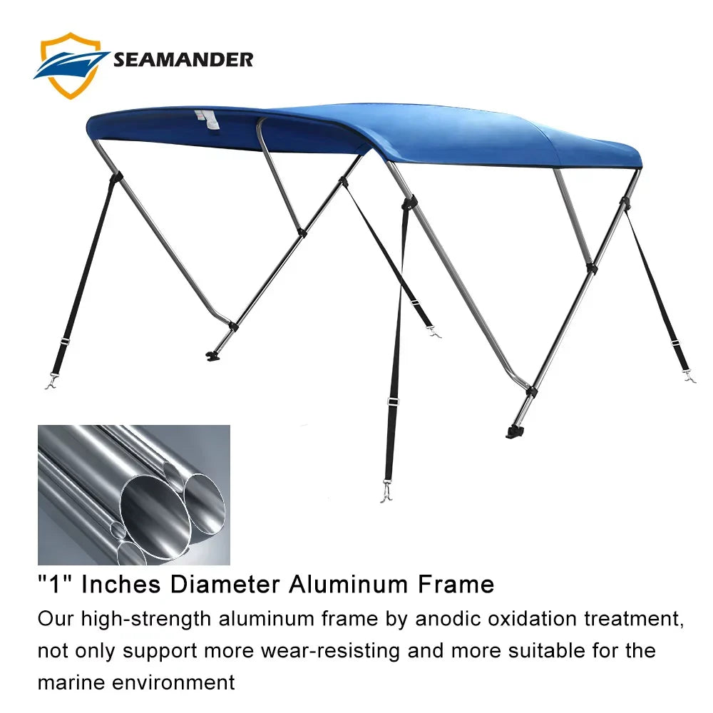 3Bow Blue Seamander Top 6'Lx73-78"W,Pacific Bimini