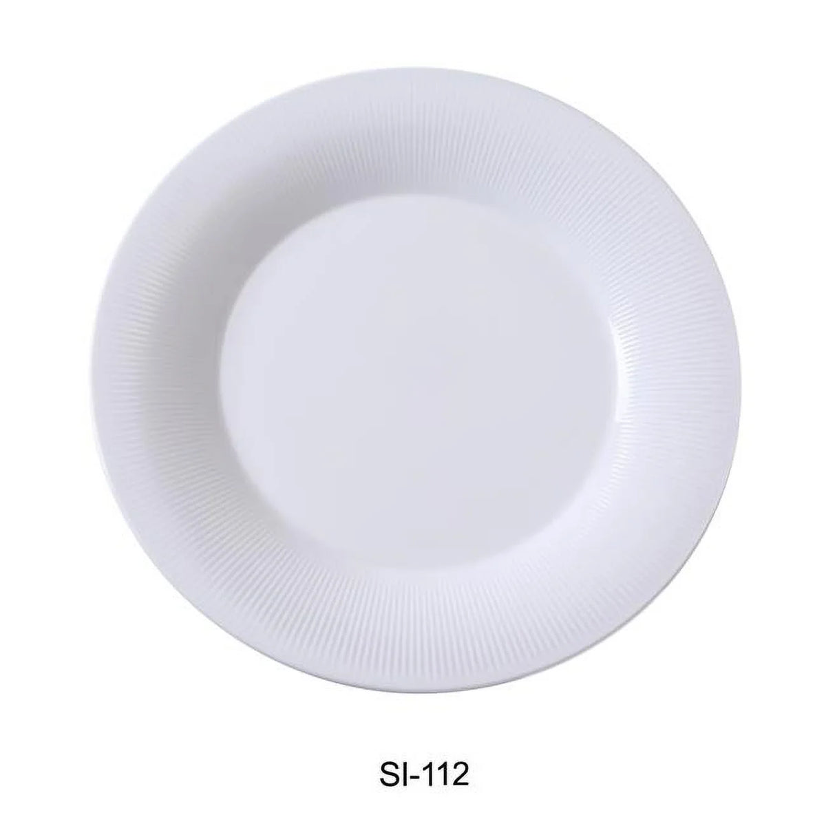 SI-112 Bone of Yanco 12 - Siena 12 Plate, White Pack Round in. Porcelain