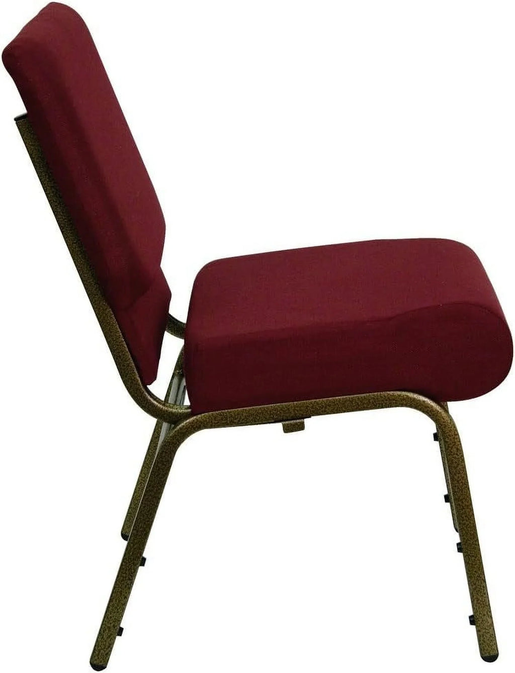 Vein In 21''W Burgundy Fabric - HERCULES Series Church Chair Stacking Frame
