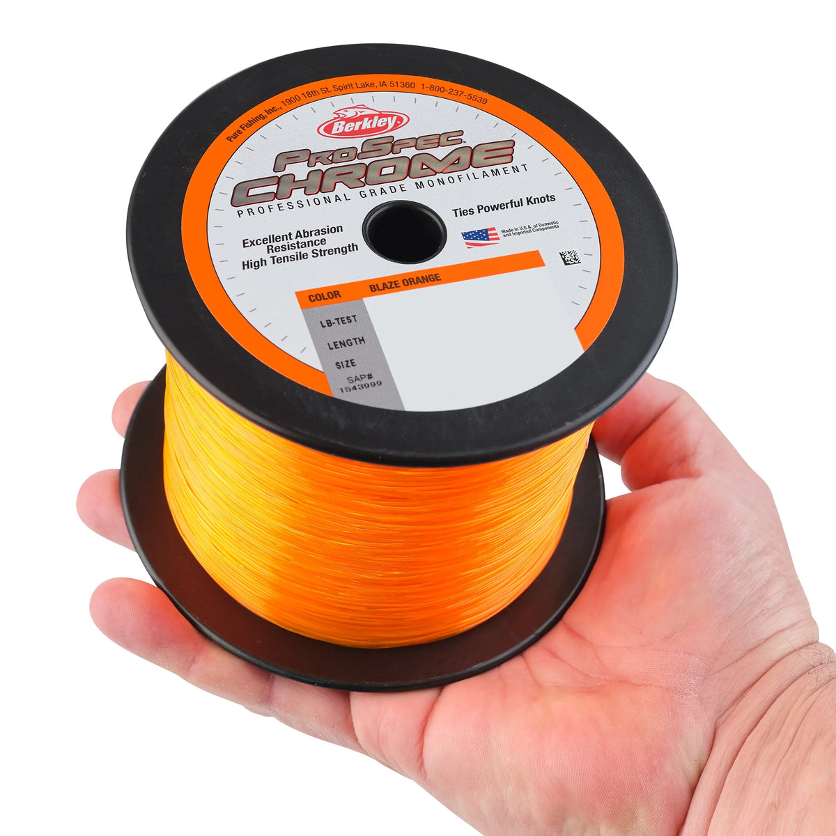 Orange, Fishing 16lb Chrome, ProSpec Blaze Line Berkley 7.2kg