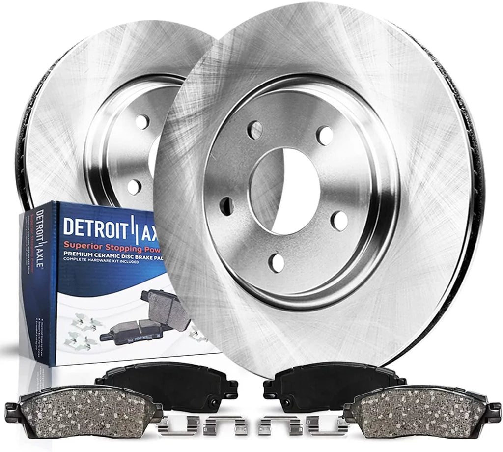 Kit for Pads: Lincoln Replacement Ceramic Front 2014 Rotors MKZ 2013 13-20 2018 13-16 Ford 2019 Fusion, 2015 2017 Brakes Detroit Rotors Brake 11.81'' Axle Disc 2016 2020 - Brake