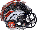 '- by Autographed Charles Painted Helmet Fazzino Fanatics Manning Mini Authentic - B703374 Denver Broncos - Hand Certified Peyton Artist